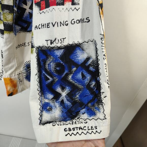 Chico’s Shaman Speaks Jacket Womens 3 / X-Large Abstract Artsy Positive Graphic - Picture 8 of 14